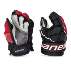 Bauer Supreme UltraSonic Junior Hockey Gloves -Warrior Sales Store bauer gloves bauer supreme ultrasonic junior hockey gloves black red 11 28743842201666