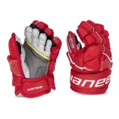 Bauer Supreme UltraSonic Junior Hockey Gloves -Warrior Sales Store bauer gloves bauer supreme ultrasonic junior hockey gloves red 10 28743842267202