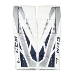CCM Extreme Flex E4.9 Intermediate Goalie Leg Pads -Warrior Sales Store ccm leg pads ccm extreme flex e4 9 intermediate goalie leg pads white navy silver 29 1 28744297644098