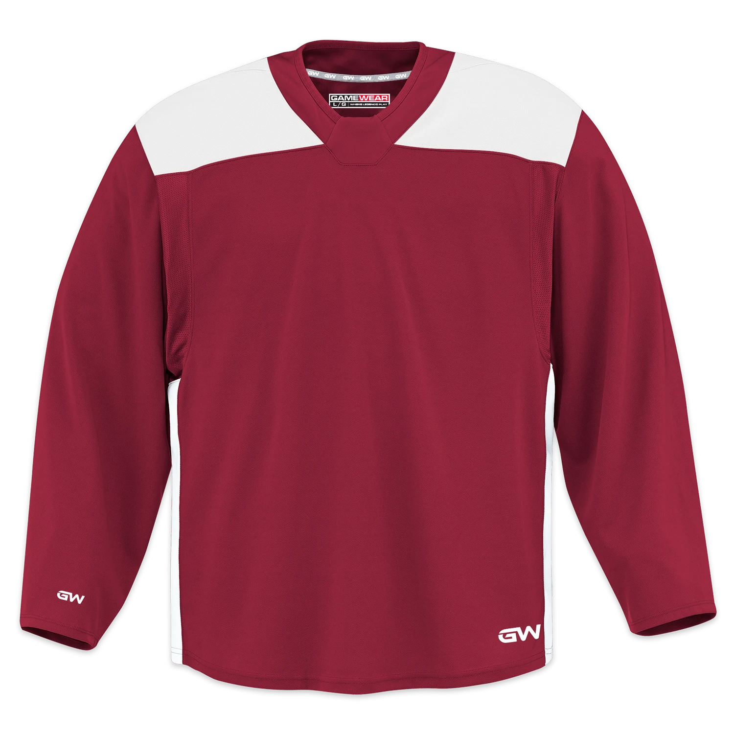GameWear GW6500 ProLite Series Junior Hockey Practice Jersey - Crimson / White 3 GameWear GW6500 ProLite Series Junior Hockey Practice Jersey - Crimson / White