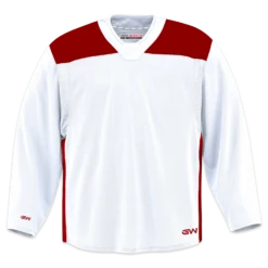 GameWear GW6500 ProLite Series Junior Hockey Practice Jersey - White / Red