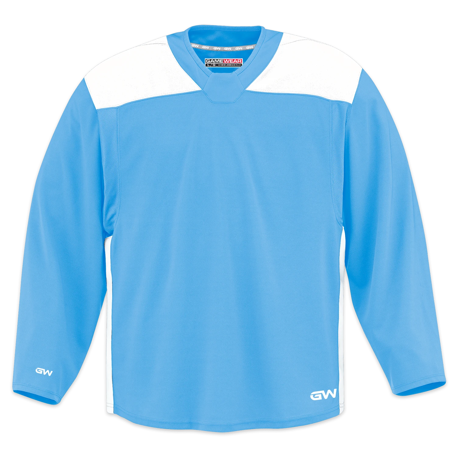 GameWear GW6500 ProLite Series Senior Hockey Practice Jersey - Sky Blue / White 3 GameWear GW6500 ProLite Series Senior Hockey Practice Jersey - Sky Blue / White